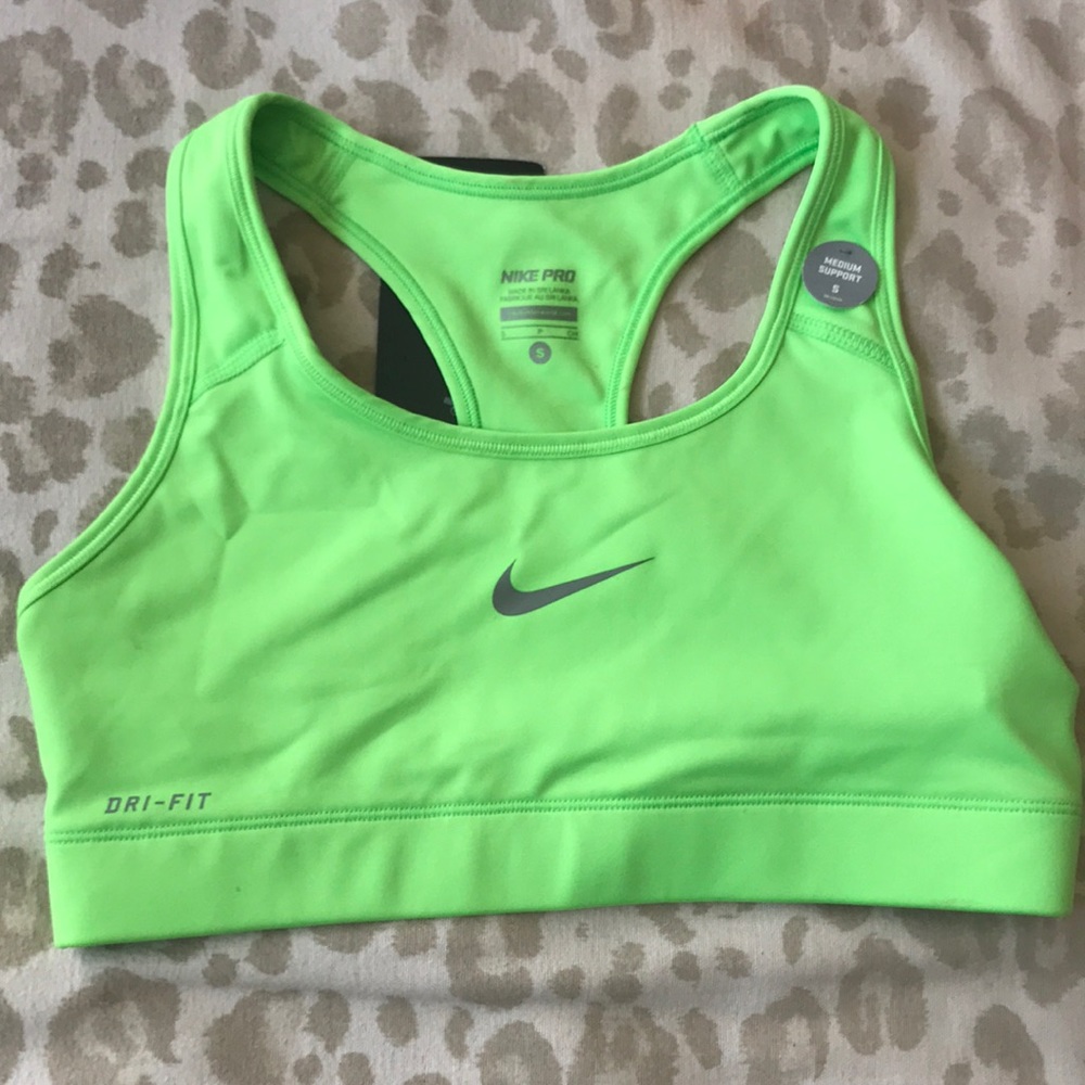 Bright green bra. Size small. Never worn!